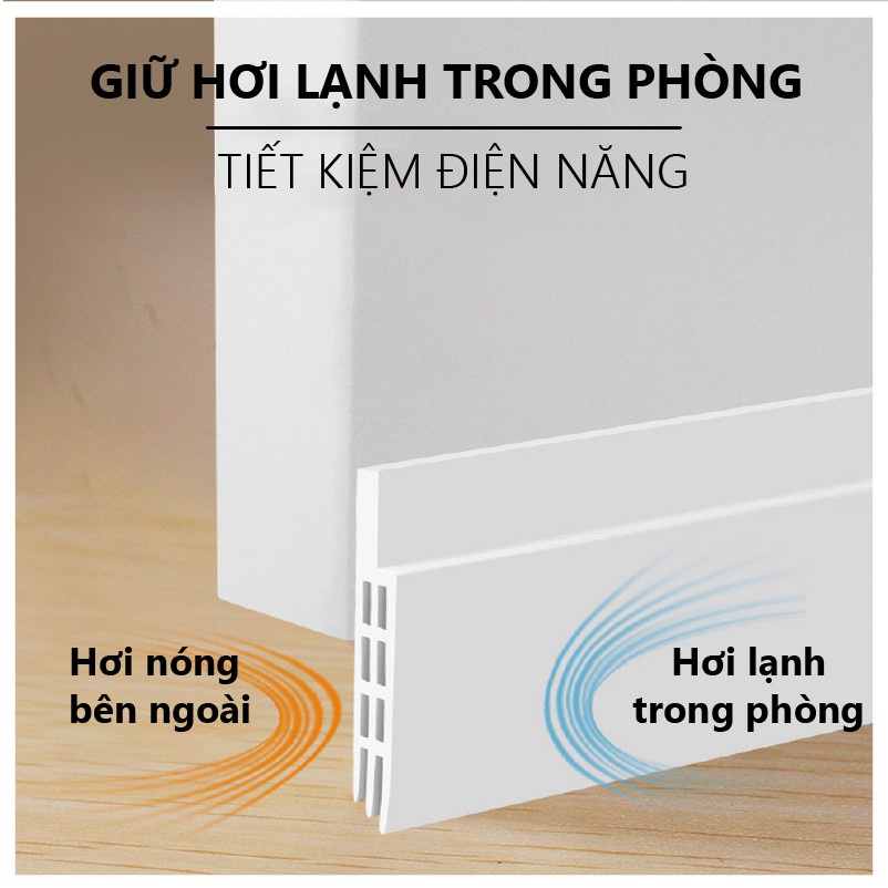 Gioăng cao su chặn khe cửa ra vào, dán chân cửa, giữ nhiệt điều hòa - MEGAMART