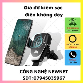 Giá đỡ điện thoại kiêm đế sạc nhanh không dây cảm biến trọng lực chuyên dùng cho Ô tô - Hàng nhập khẩu
