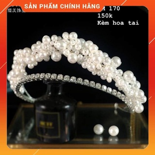 Vương miện đính đá trắng lấp lánh 170