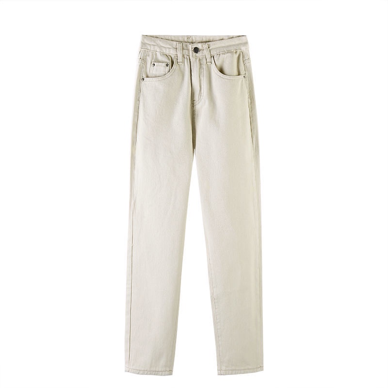 Quần Denim Ống Rộng Lưng Cao Thời Trang Hàn Quốc