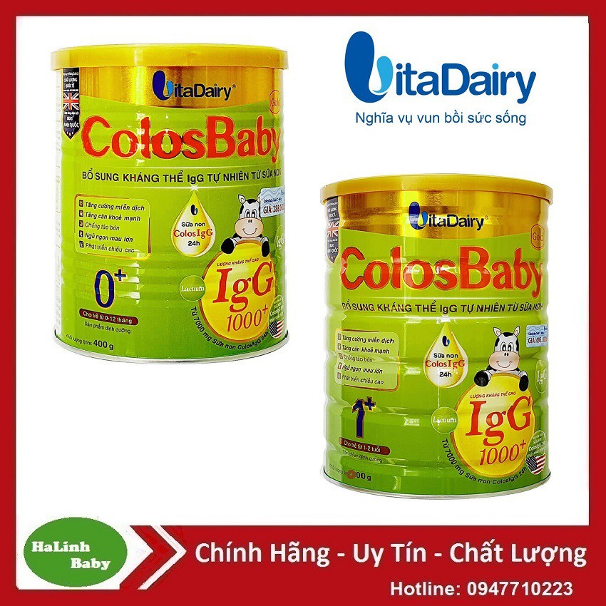 Sữa bột ColosBaby gold, IQ, Bio 0+,1+ Hộp 400g ( 2023 )