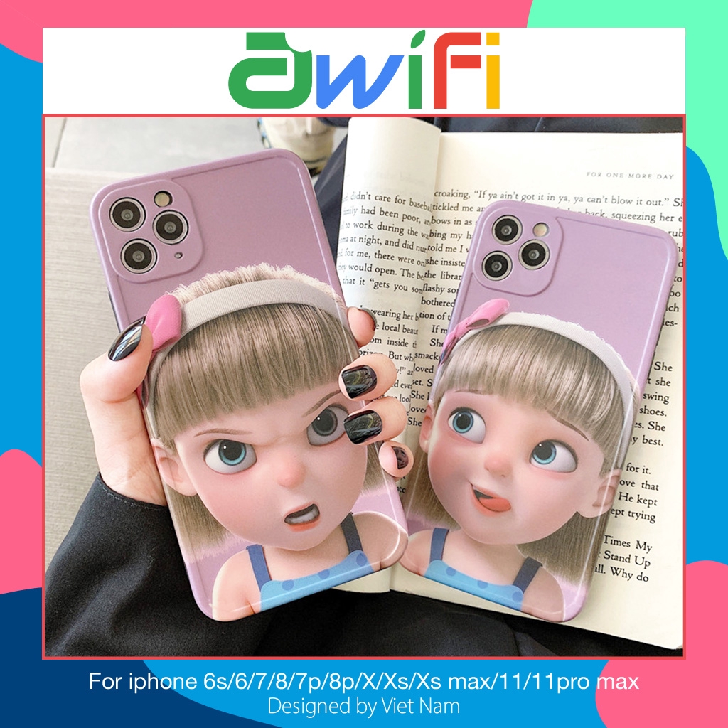 Ốp lưng iphone imd new 2 cô gái 5/5s/6/6plus/6s/6splus/7/7plus/8/8plus/x/xr/xs/11/12/pro/max/plus/promax - Awifi U3-4 | BigBuy360 - bigbuy360.vn