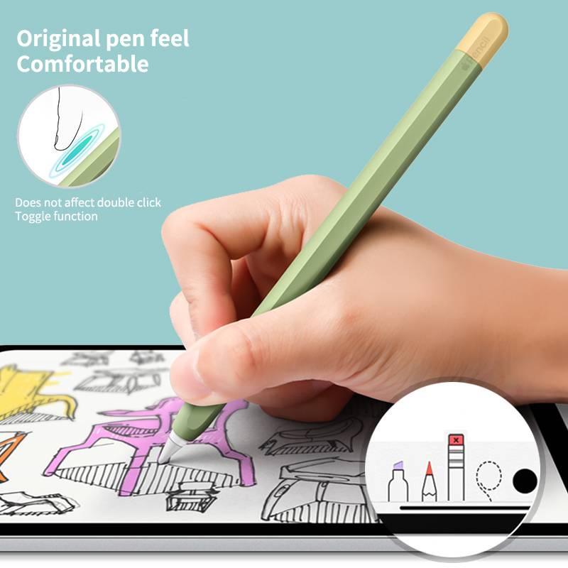 Dllencase  Vỏ bao ốp silicon, case cho bút For Ap Pencil 1 và Pencil 2 - Macos cover loại 1 A013