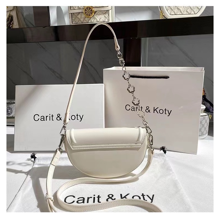 Túi Xách Đeo Vai Phối Dây Xích Phong Cách Thời Trang Hàn Quốc Dành Cho Nữ