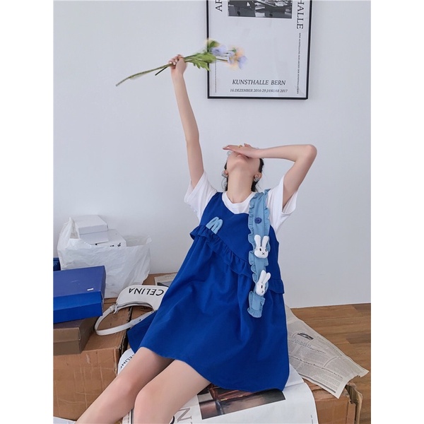 ✨💕Đầm baby doll kèm dây thỏ siêu xinh