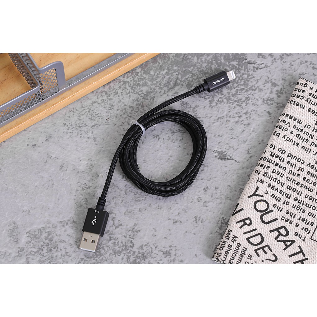 Cáp Lightning MFI 1m Mbest DS950-WB Đen