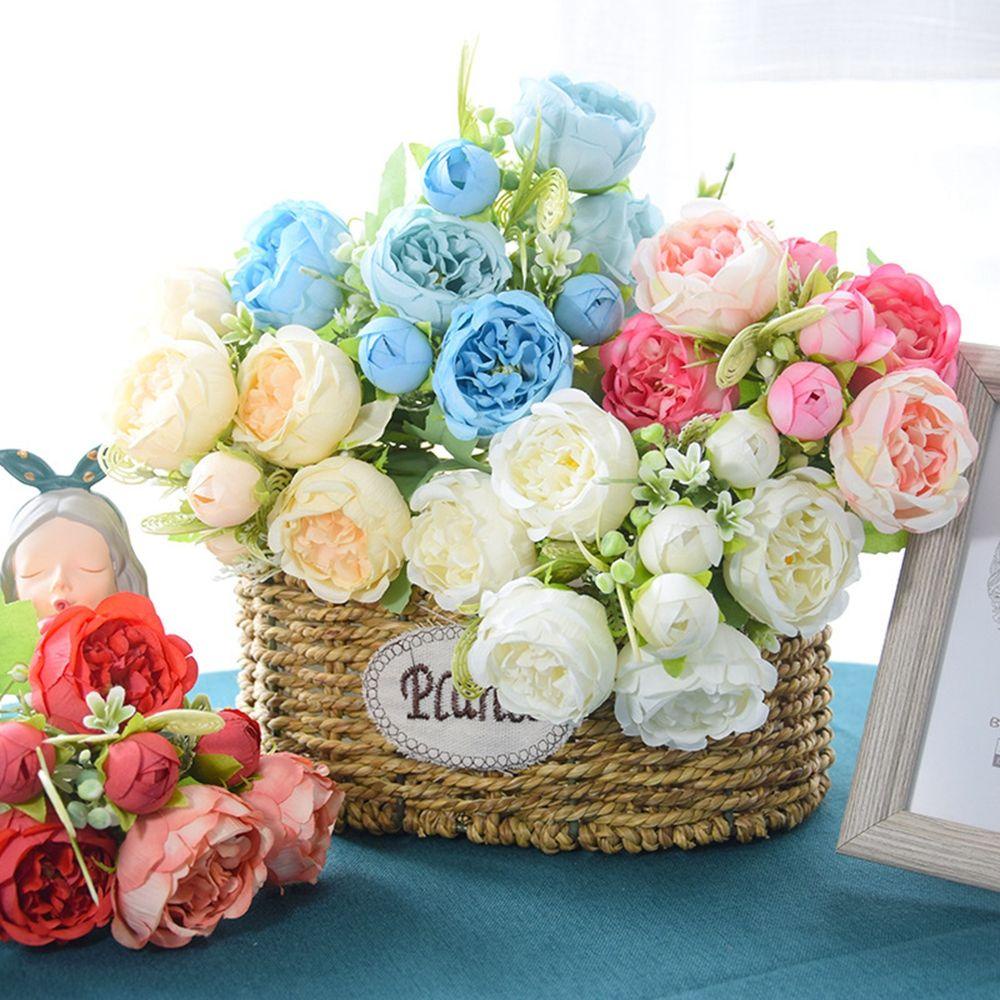 1 Bó Hoa Peonies Nhân Tạo Dùng Cho Trang Trí Tiệc Cưới