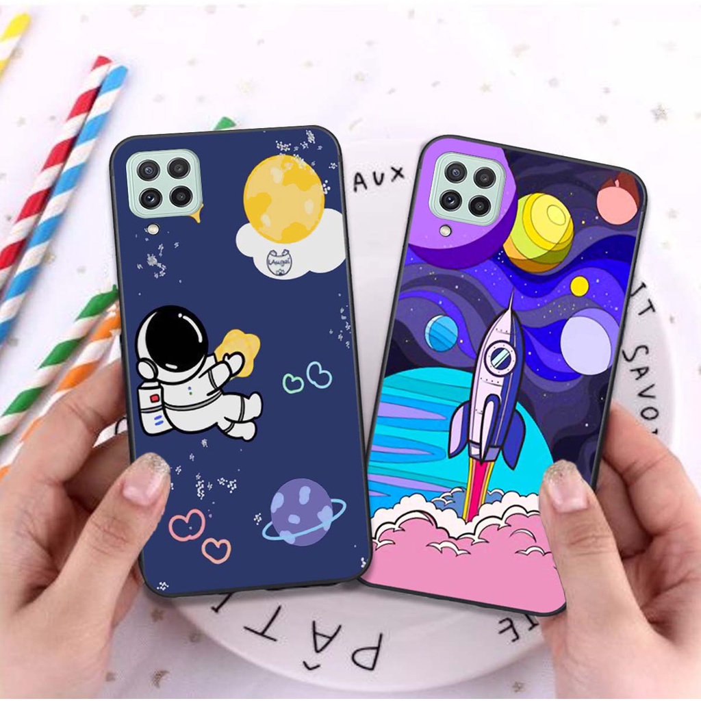 Ốp lưng điện thoại Samsung A22 4G / A22 5G in hình phi hành gia, vũ trụ siêu cute
