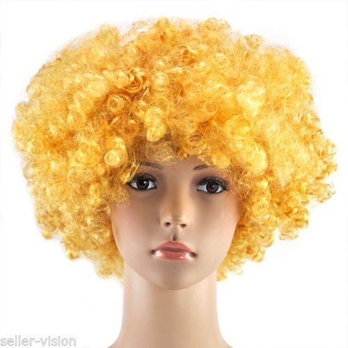 deuaty cutadorns1 Curly Afro Fancy Dress Wigs Funky Disco   Style Mens\\/Ladies Costume 70s Hair