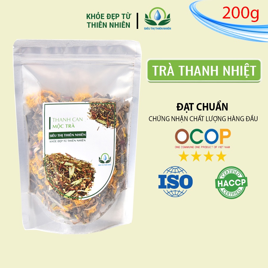 Trà thanh nhiệt mát gan giải độc Mộc Sắc gói 200g, chè thanh can mộc trà của siêu thị thiên nhiên