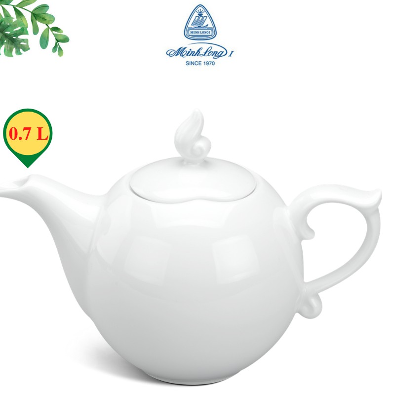 Bình trà Mẫu Đơn IFP - Trắng Ngà 2 dung tích 0.3L và 0.7 L