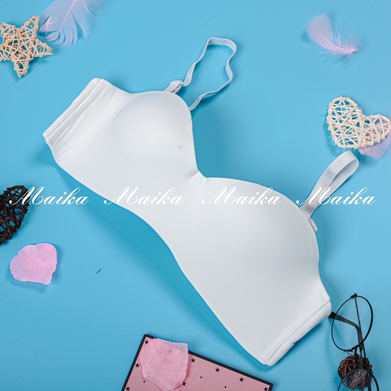 Áo lót nữ không gọng cúp ngang nâng đẩy chống tụt chất liệu su đúc , phụ kiện thời trang MAIKA | BigBuy360 - bigbuy360.vn