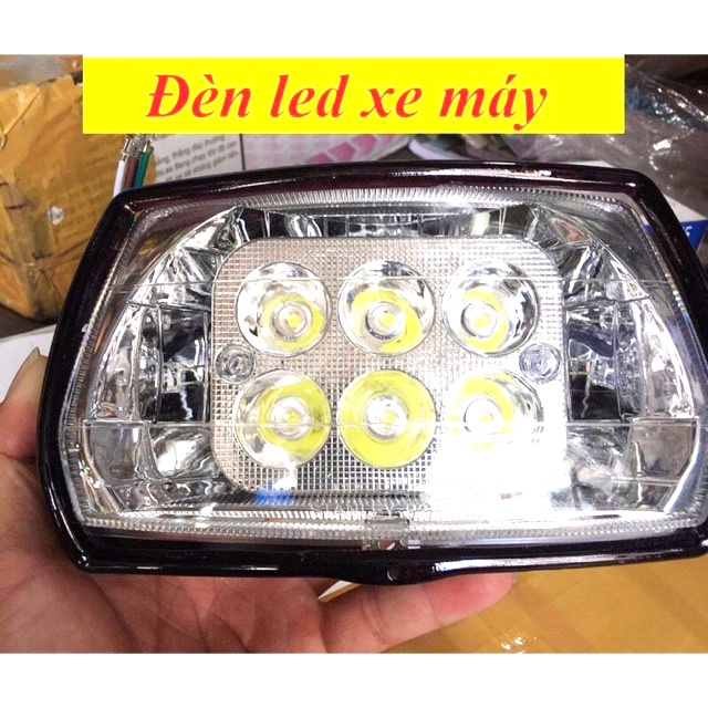 BỘ ĐÈN PHA LED CHO XE DREAM SIÊU SÁNG - nguyên bộ gồm đèn và choá