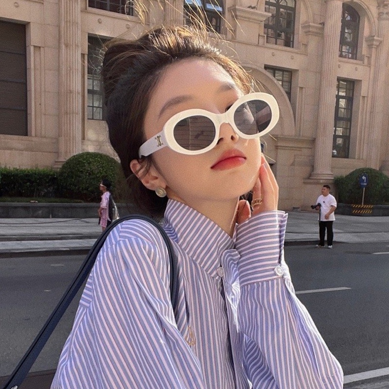 Kính Mát Hình Oval Thời Trang Harajuku