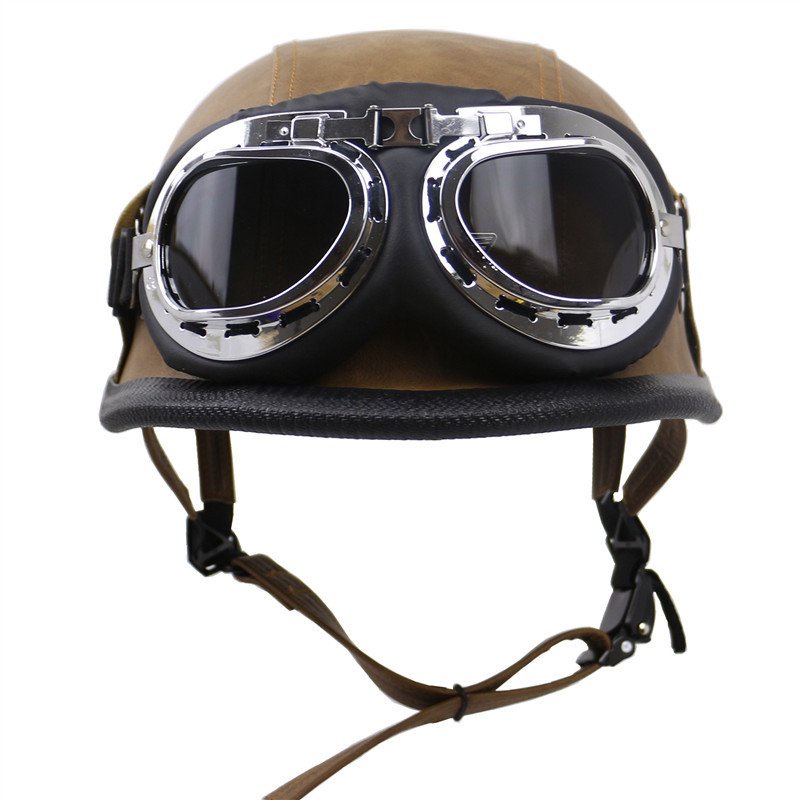 Mũ Bảo Hiểm Bằng Da Phong Cách Retro Cho Xe Mô Tô Harley | BigBuy360 - bigbuy360.vn