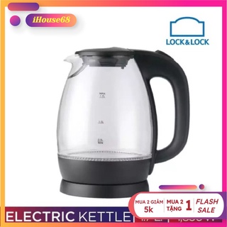 Ấm siêu tốc thủy tinh lock&lock ejk432 1.7l bảo hành chính hãng 12 tháng