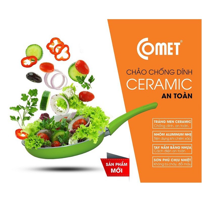 Chảo ceramic chống dính 16cm Comet CH11-16 - Màu ngẫu nhiên - CH11-16