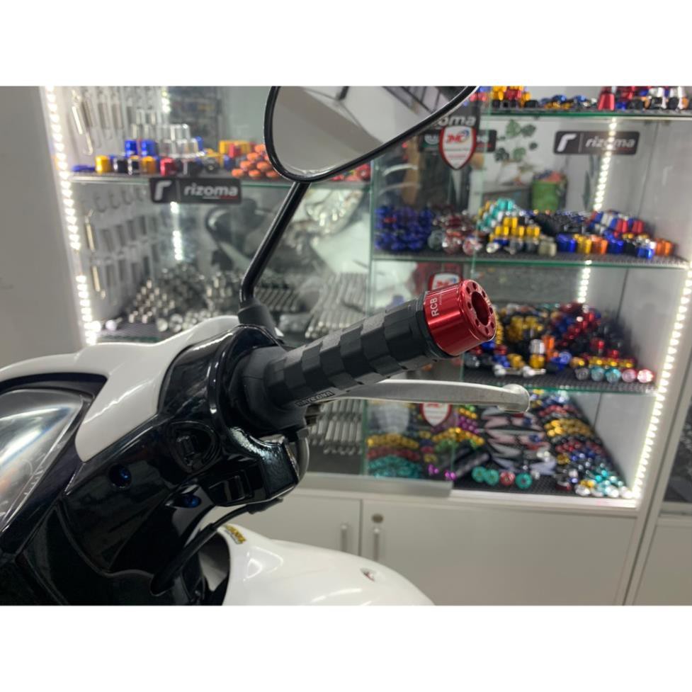 Gù tay lái nhôm RCB cnc màu  ĐỎ