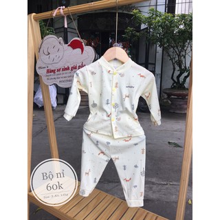 Bộ nỉ unchi cúc giữa hoa văn