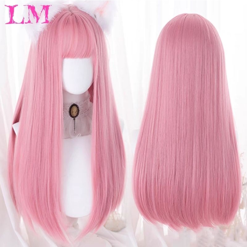 [Sẵn] Wig/Tóc giả siêu yêu màu hồng baby dài thẳng teen/lolita/cosplay B8037T [Miu Cosplay]