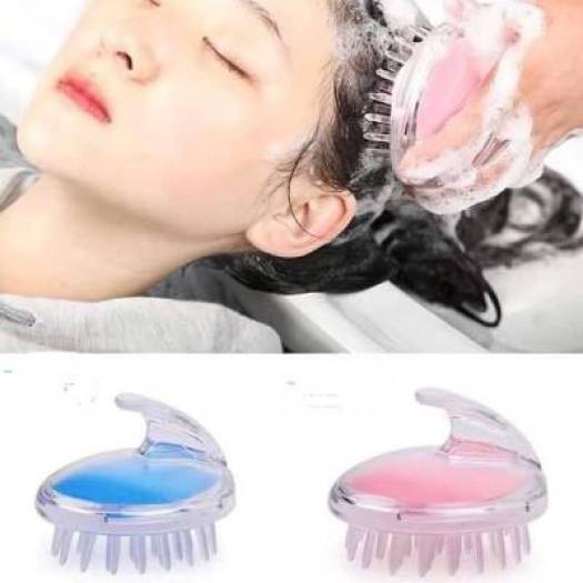 Lược Gội Đầu Massage Gai Silicon Có Tay Cầm Nhiều Màu