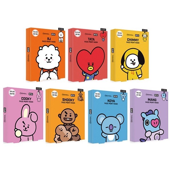 MẶT NẠ MEDIHEAL x BT21 FACE POINT MASK HỘP 4 MIẾNG