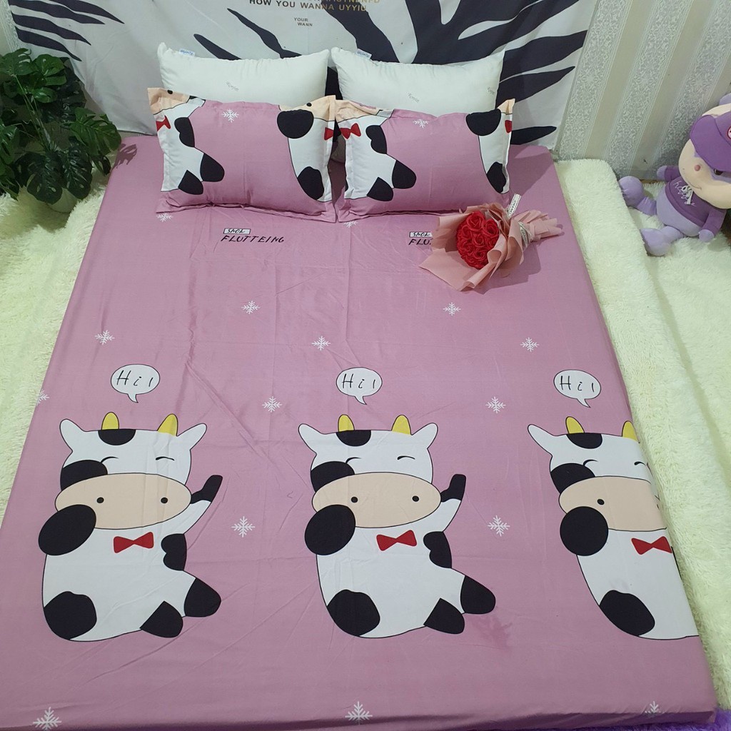 Ga Gối Trải Giường Poly Cotton M2/M6/M8 /2M2 Nhiều Mẫu Tùy Chọn Có kèm 2 vỏ gối (Khách chọn mẫu để lại ghi chú nhé)