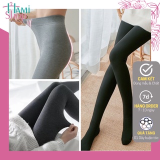 Quần tất len nữ quần legging len quần tất giữ ấm chất len dày đẹp Free size