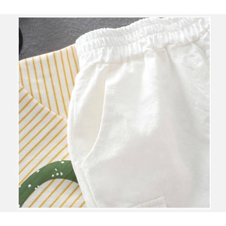 Quần Short Cotton Lưng Vừa Thời Trang Mùa Hè Phong Cách Phương Tây Cho Bé Trai