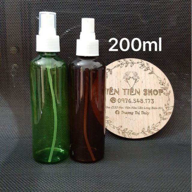 Chai nhựa 200ml phun sương trắng