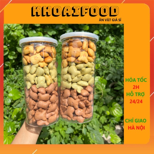 Bánh gấu nhân kem Thiên Hồng mix 3 vị hũ 450g cực ngon, bon miệng