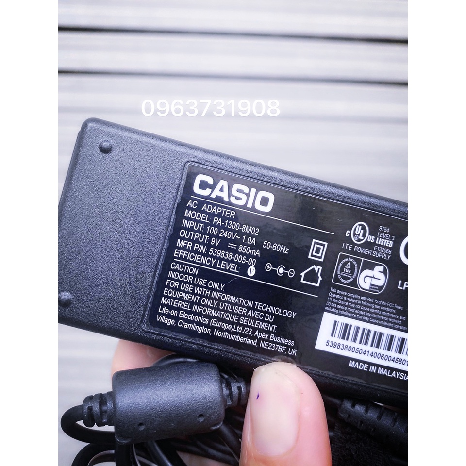 Cục nguồn đàn organ casio Lk58 DC 9V chính hãng