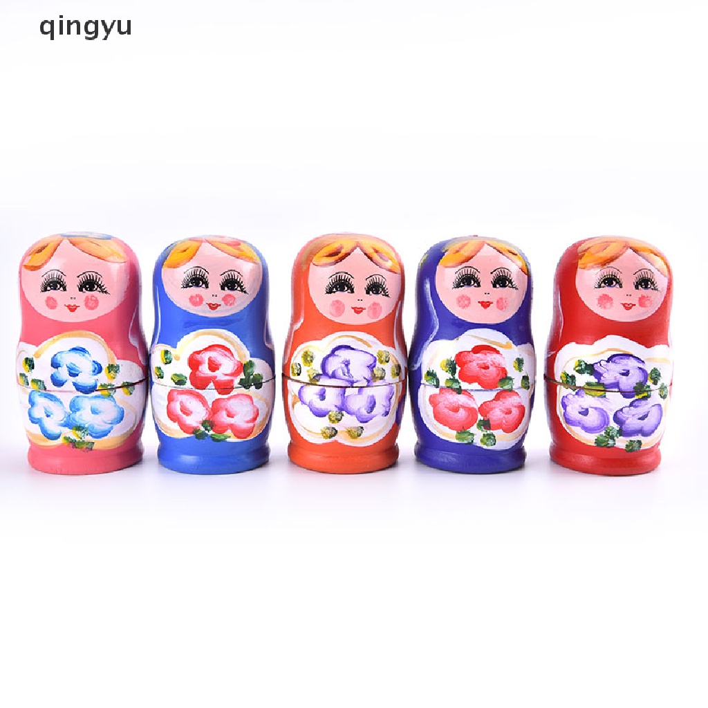 Bộ 5 Búp Bê Hoạt Hình Nga Matryoshka Bằng Gỗ