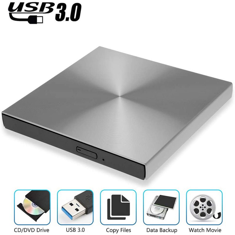 DVD DVD Ổ Đĩa Ngoài Usb 3.0 Cd-Rom Cho Laptop Mac Macbook Win 10 / 8 / 7 / Xp Pc