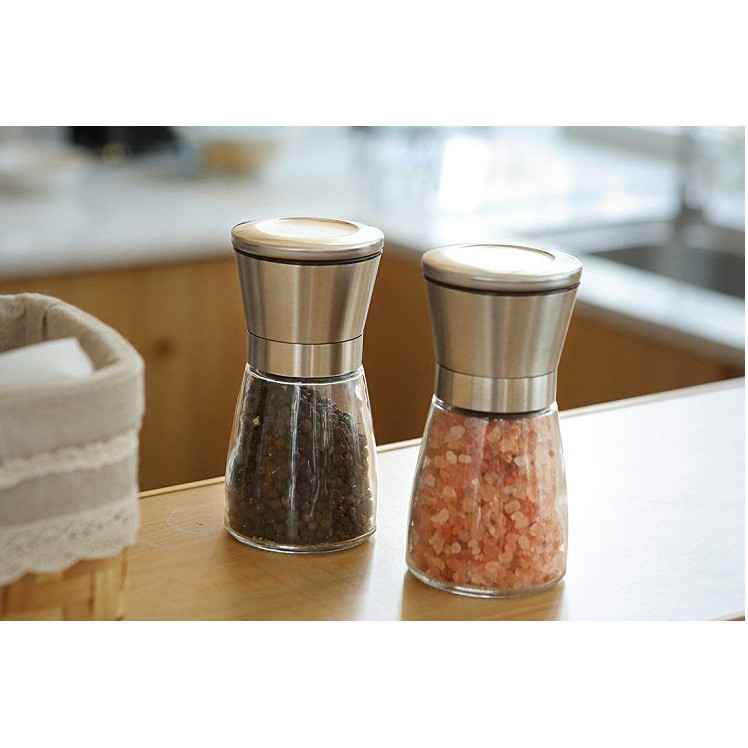 Cối xay tiêu - Lọ xay tiêu - Dụng cụ xay tiêu cầm tay inox cao cấp Linak Home 1612
