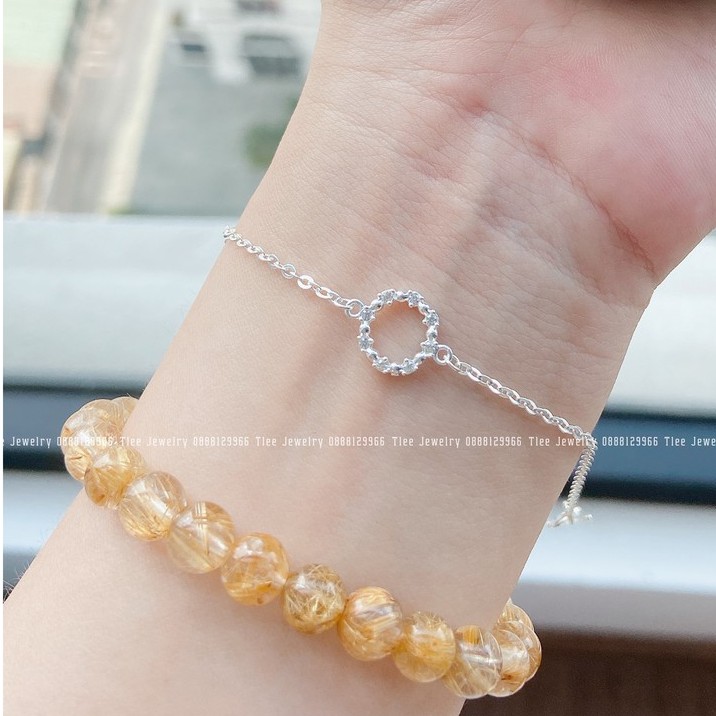 Lắc tay bạc nữ Tlee, lắc Circle Twinkle nữ tính - TleeJewelry