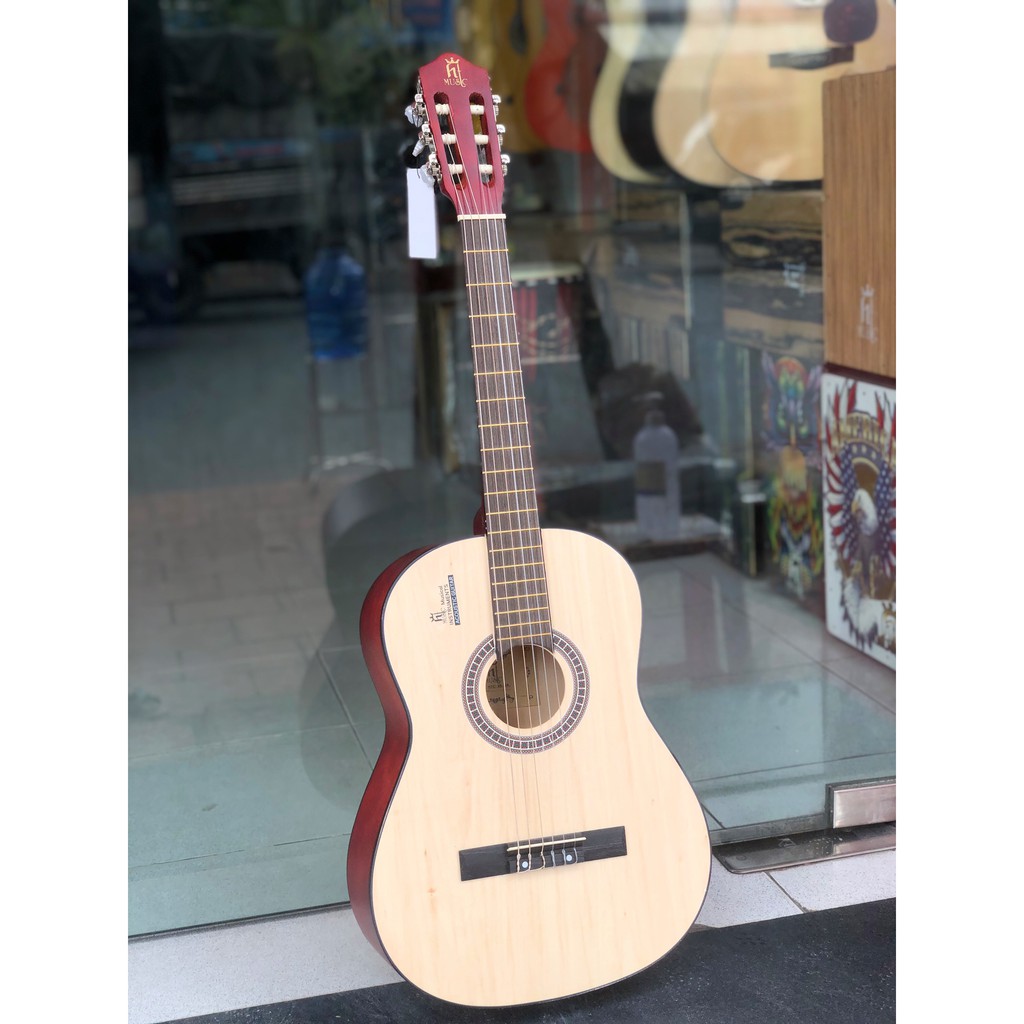 Guitar classic HTMUSIC giá rẻ, có tặng phụ kiện đàn