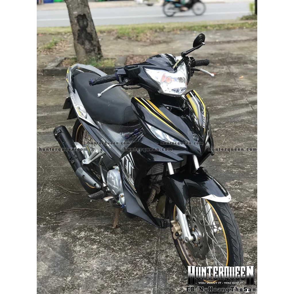 Tem rời Exciter 135 đen trắng LC. Sản phẩm cao cấp không bay màu, độ dính cao