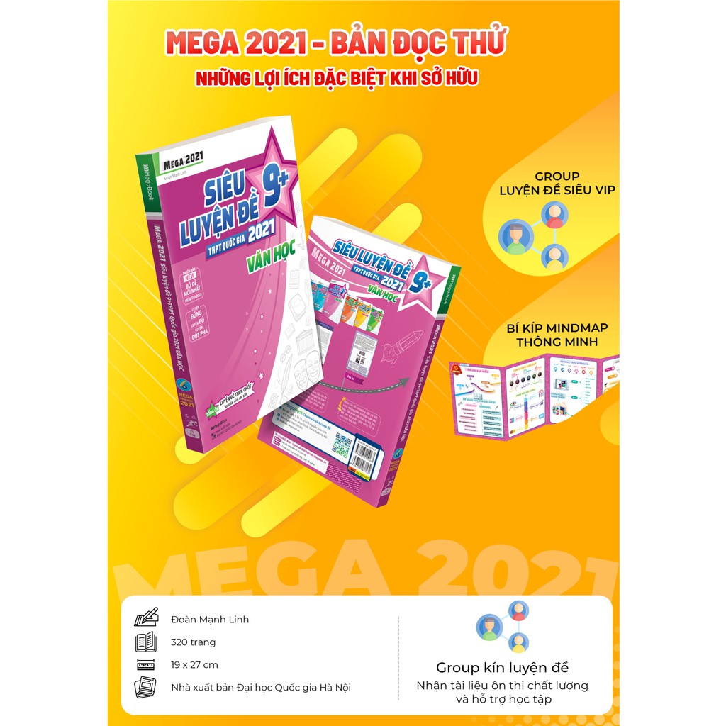 Sách - Mega 2021 - Siêu luyện đề 9+ THPT Quốc gia 2021 VĂN HỌC | BigBuy360 - bigbuy360.vn