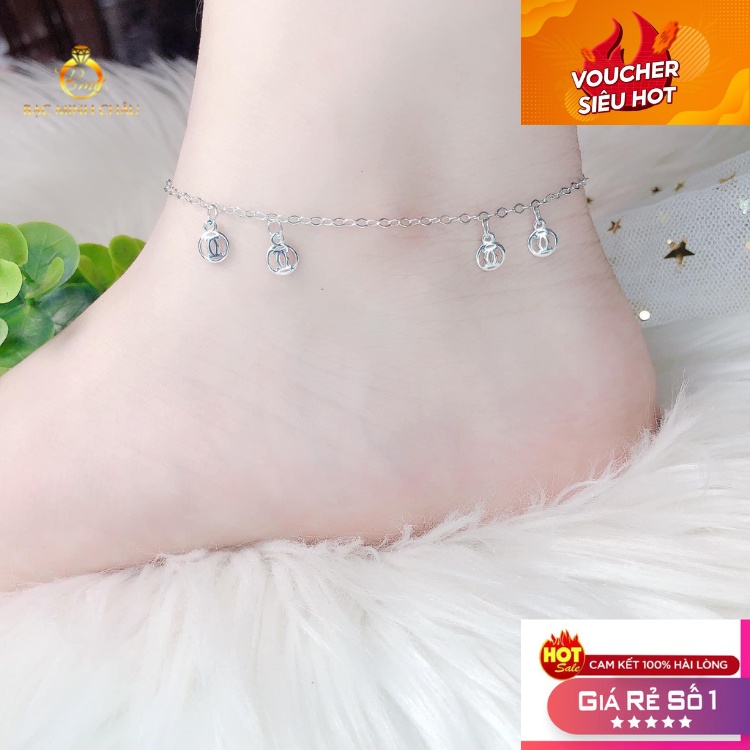 Lắc Chân nữ ,chất liệu bằng bạc ta ,Vòng chân thiết kế tỉ mĩ, trẻ trung ,Shop cam kết hàng đẹp như hình và chuẩn Bạc ta