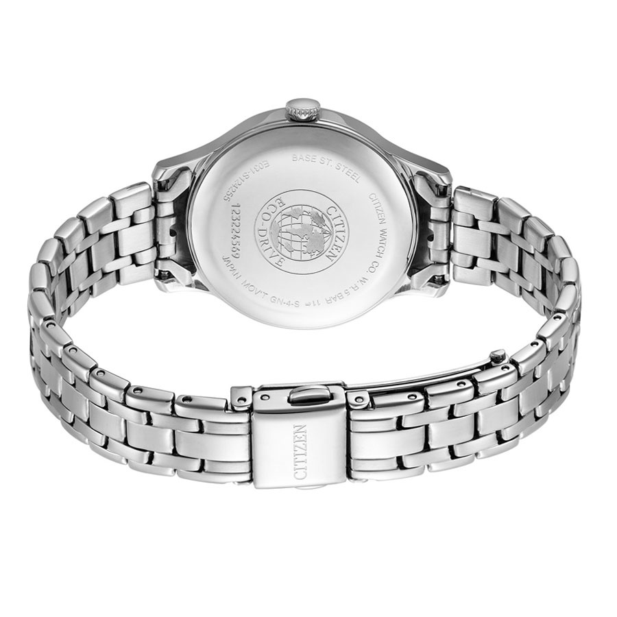 Đồng Hồ Nữ Citizen Đính Đá Swarovski Dây Thép Không Gỉ EM0890-85L - Mặt Xanh