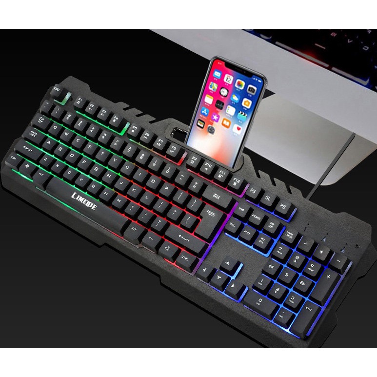 Bàn Phím Limei K21 Có Dây Chuyên Game Có Đèn LED Phát Sáng Thiết Kế Hiện Đại Phong Cách