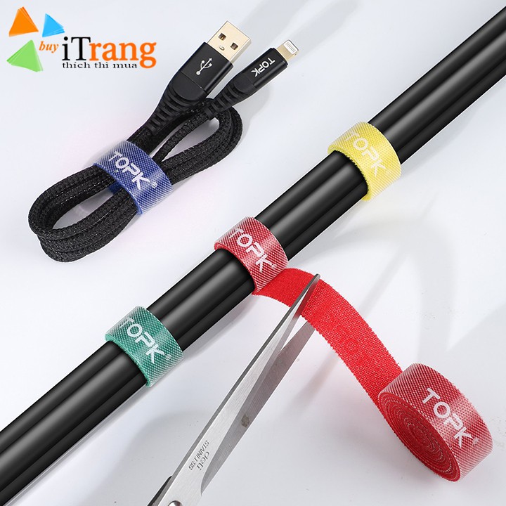 Dây đai quấn gọn cáp máy tính, cáp điện thoại, cáp điện | Dây khóa dán | BigBuy360 - bigbuy360.vn