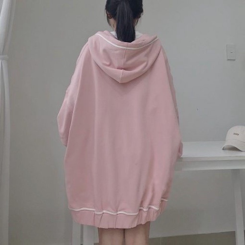 Áo khoác nỉ Hoodie nam nữ trơn Basic form rộng tay bồng khóa kéo có mũ Ulzzang giá rẻ màu đen, hồng, xanh than K038 | BigBuy360 - bigbuy360.vn
