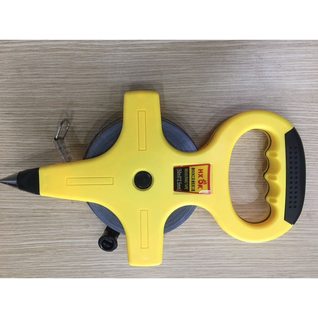 Thước thép cuộn CIBA  50m Màu Vàng - Thước Chính Hãng Thép Không Gỉ