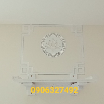 Bàn thờ phật quan âm bồ tát màu trắng 41x61