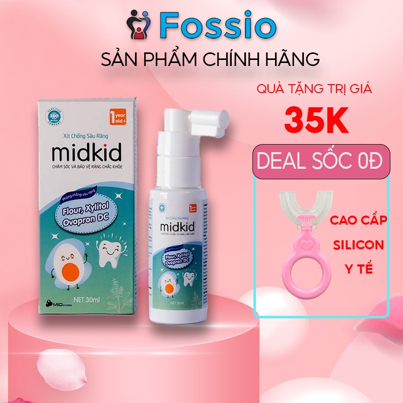 Xịt Chống Sâu Răng MIDKID Cho Bé Từ 1 Tuổi An Toàn Nuốt Được Cho Bé Mamababyvn