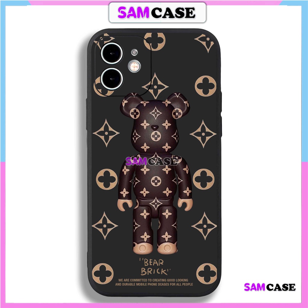 Ốp lưng iPhone Gấu Bear Cá tính, cạnh viền vuông silicon mềm dẻo cho iphone 6/6s/7/8/X/Xr/XS/XR/11/12/13/14 Pro Plus Max