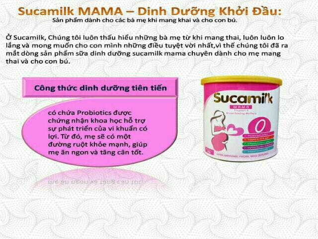 Sữa SUCAMILK MAMA_ DÀNH CHO BÀ BẦU 900G