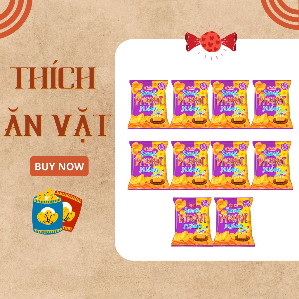 Bánh snack vị Phô mai Oishi 14gram